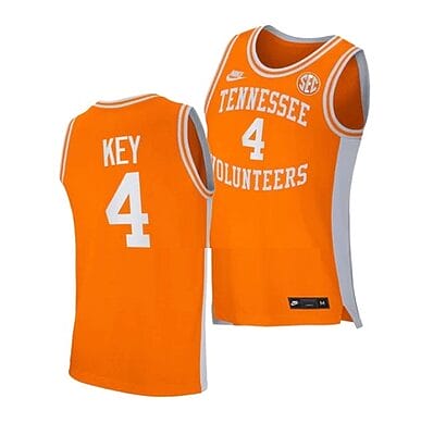 Tyreke Key Jersey #4 Tennessee Volunteers College Basketball Orange Retro