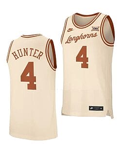 Tyrese Hunter Jersey #4 Texas Longhorns College Basketball Cream