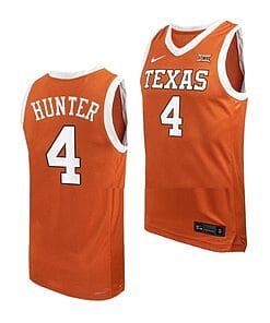 Tyrese Hunter Jersey #4 Texas Longhorns College Basketball Orange