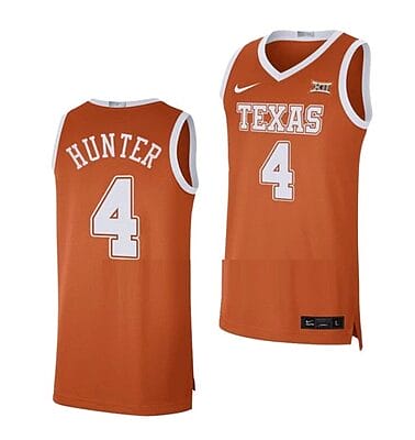 Tyrese Hunter Jersey #4 Texas Longhorns College Basketball Orange Limited