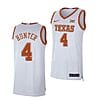 Tyrese Hunter Jersey #4 Texas Longhorns College Basketball White