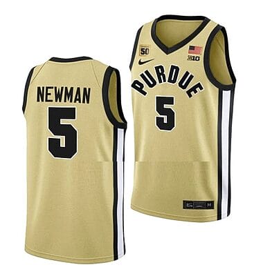 Brandon Newman Jersey #5 Purdue Boilermakers College Basketball Jerseys Gold