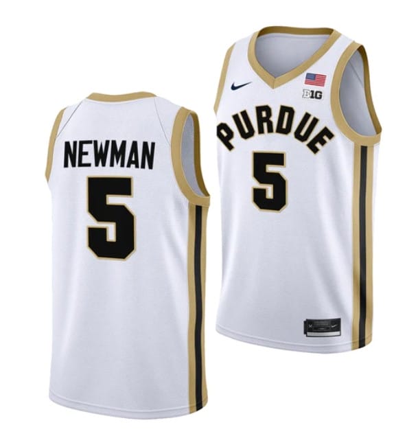 Brandon Newman Jersey #5 Purdue Boilermakers College Basketball Jerseys White