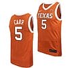 Marcus Carr Jersey #5 Texas Longhorns College Basketball Orange