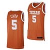 Marcus Carr Jersey #5 Texas Longhorns College Basketball Orange Limited