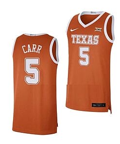 Marcus Carr Jersey #5 Texas Longhorns College Basketball Orange Limited