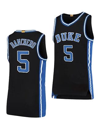 Men's #5 Paolo Banchero Jersey Duke Blue Devils College Basketball Jerseys Black