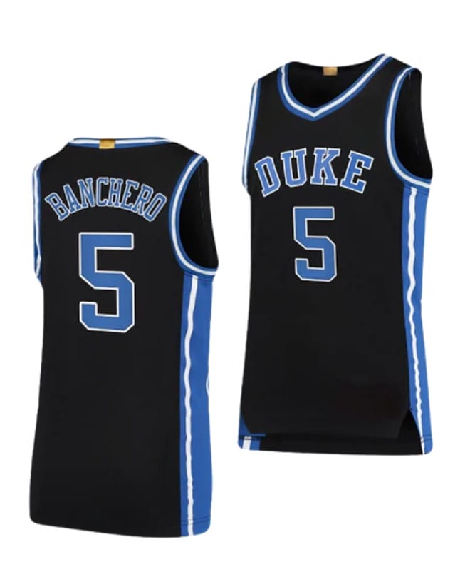 Men's #5 Paolo Banchero Jersey Duke Blue Devils College Basketball Jerseys Black