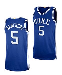 Men's #5 Paolo Banchero Jersey Duke Blue Devils College Basketball Jerseys Blue