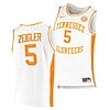 Zakai Zeigler Jersey #5 Tennessee Volunteers College Basketball White