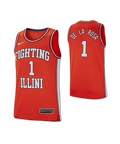 Men's Illinois Fighting Illini #1 Trent Frazier Jersey Limited College Basketball Jerseys Orange White