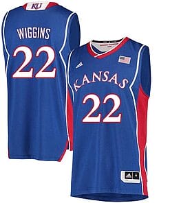Andrew Wiggins Jersey #22 Jayhawks Royal Classic College Basketball Jerseys