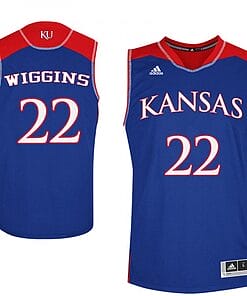 Andrew Wiggins Jersey #22 Jayhawks Royal Player College Basketball Jerseys