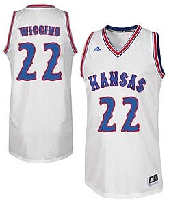 Andrew Wiggins Jersey #22 Jayhawks White Retro College Basketball Jerseys