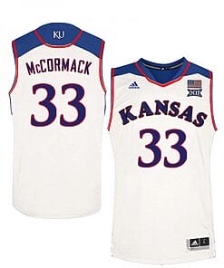 David McCormack Jersey #33 Jayhawks White Stitched College Basketball Jerseys