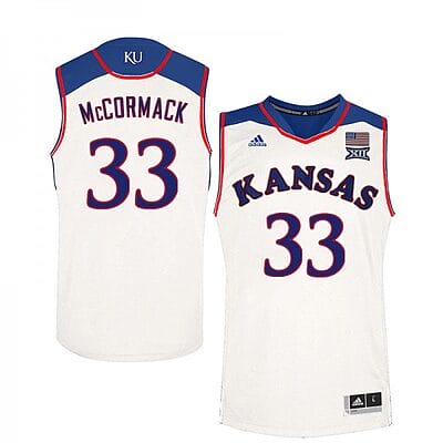 David McCormack Jersey #33 Jayhawks White Stitched College Basketball Jerseys