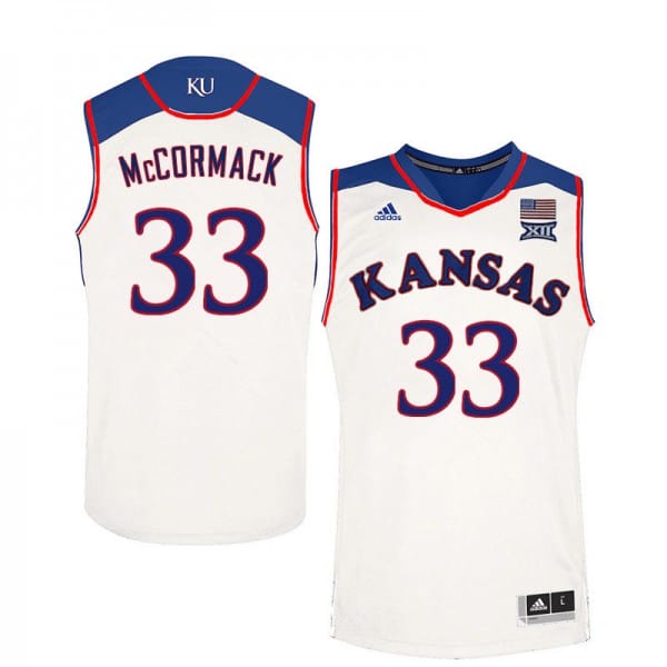 David McCormack Jersey #33 Jayhawks White Stitched College Basketball Jerseys