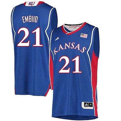 Joel Embiid Jersey #21 Royal Classic NCAA College Basketball Jerseys
