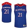 Joel Embiid Jersey #21 Kansas Jayhawks Royal NCAA College Basketball Jerseys