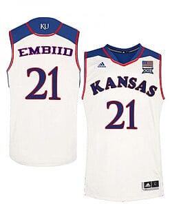 Joel Embiid Jersey #21 White NCAA College Basketball Jerseys