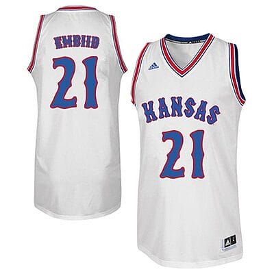 Joel Embiid Jersey #21 White Retro NCAA College Basketball Jerseys
