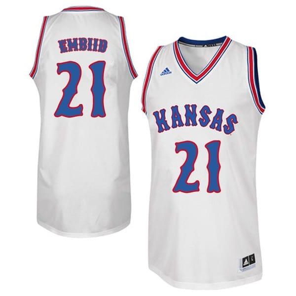 Joel Embiid Jersey #21 White Retro NCAA College Basketball Jerseys