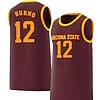 Micah Burno Jersey Arizona State Sun Devils College Basketball Red #12