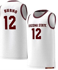 Micah Burno Jersey Arizona State Sun Devils College Basketball White #12