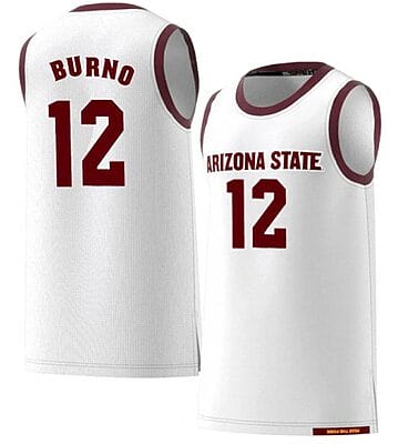 Micah Burno Jersey Arizona State Sun Devils College Basketball White #12