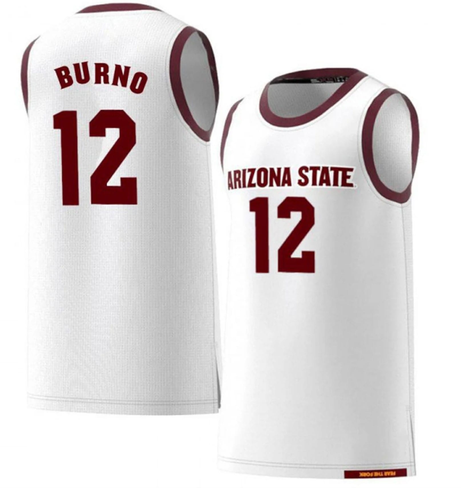 Micah Burno Jersey Arizona State Sun Devils College Basketball White #12
