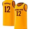 Micah Burno Jersey Arizona State Sun Devils College Basketball Yellow #12