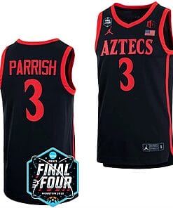 Micah Parrish Jersey San Diego State Aztecs 2023 NCAA National Championship March Madness Black #3