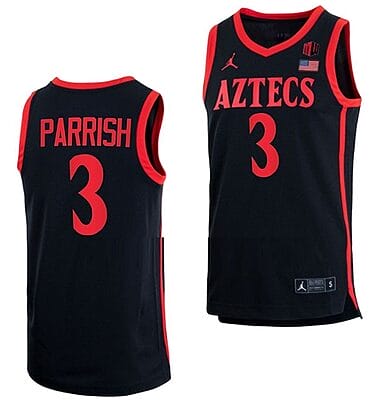 Micah Parrish Jersey San Diego State Aztecs College Basketball Black #3