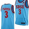 Micah Parrish Jersey San Diego State Aztecs College Basketball Blue Alternate #3