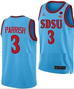 Micah Parrish Jersey San Diego State Aztecs College Basketball Blue Alternate #3