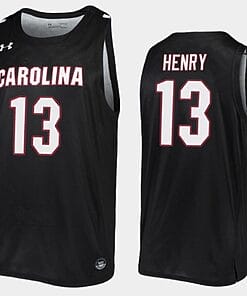 Micaiah Henry Jersey #13 South Carolina Gamecocks College Basketball Black Replica