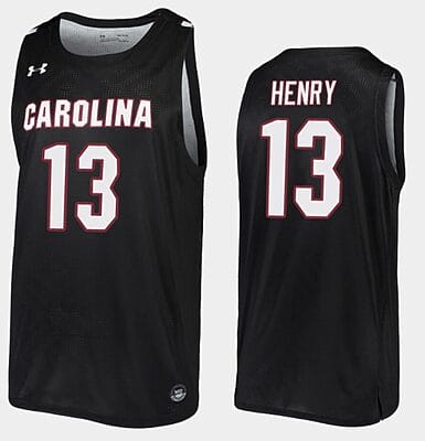 Micaiah Henry Jersey #13 South Carolina Gamecocks College Basketball Black Replica