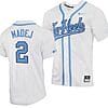 Mikey Madej Jersey #2 North Carolina Tar Heels Baseball White Full-Button