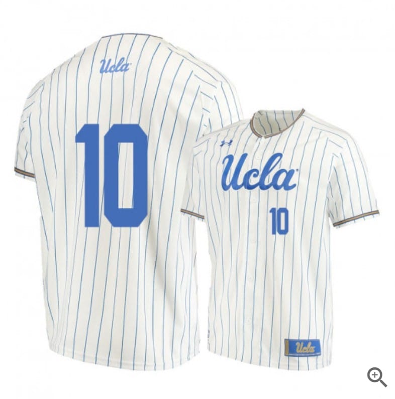 Mikey Perez Jersey #10 UCLA Bruins Baseball NCAA College Beige Alumni