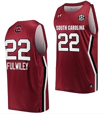 Milaysia Fulwiley Jersey #22 South Carolina Gamecocks College Basketball Wine
