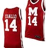 Mohamad Diallo Jersey #14 Morehouse College Tigers Replica Basketball Uniform Maroon