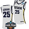 Monika Czinano Jersey #25 Iowa Hawkeyes College Basketball 2023 NCAA Final Four White