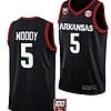 Moses Moody Jersey #5 Arkansas Razorbacks College Basketball 100 Season Black