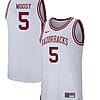 Moses Moody Jersey #5 Arkansas Razorbacks College Basketball White