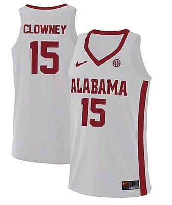 Noah Clowney Jersey Alabama Crimson Tide College Basketball Replica White #15