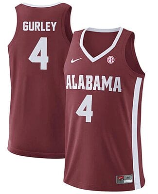 Noah Gurley Jersey Alabama Crimson Tide College Basketball Replica Crimson #4
