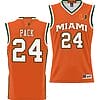 Nijel Pack Jersey #24 Miami Hurricanes NIL College Basketball Lightweight Orange