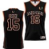 Norchad Omier Jersey #15 Miami Hurricanes NIL College Basketball Lightweight Black