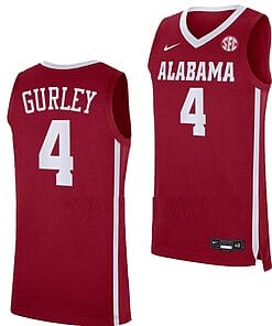 Noah Gurley Jersey Alabama Crimson Tide College Basketball Crimson #4