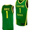 NFaly Dante Jersey #1 Oregon Ducks Replica College Basketball uniform Green